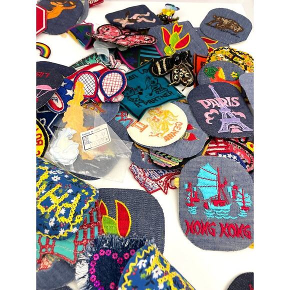 150 PC Assorted Sewing Applique Patches Iron on Sew On NEW Mixed Sequin Crafting - Picture 7 of 16